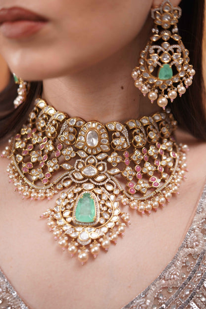 Banno Rani Ultimate Polki Moissanite Rich Indian Bridal set