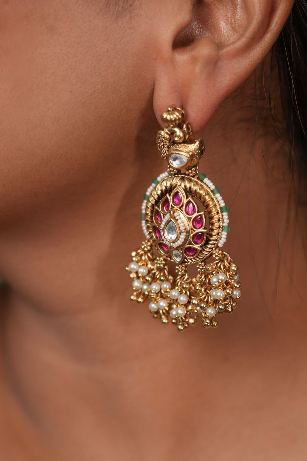 Eklavya Gold & Polki Traditional  Indian Earring | Sone Pe Suhaga