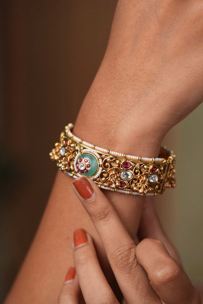 Mohana Traditional Gold Thick Bangle | Kada | Sone Pe Suhaga