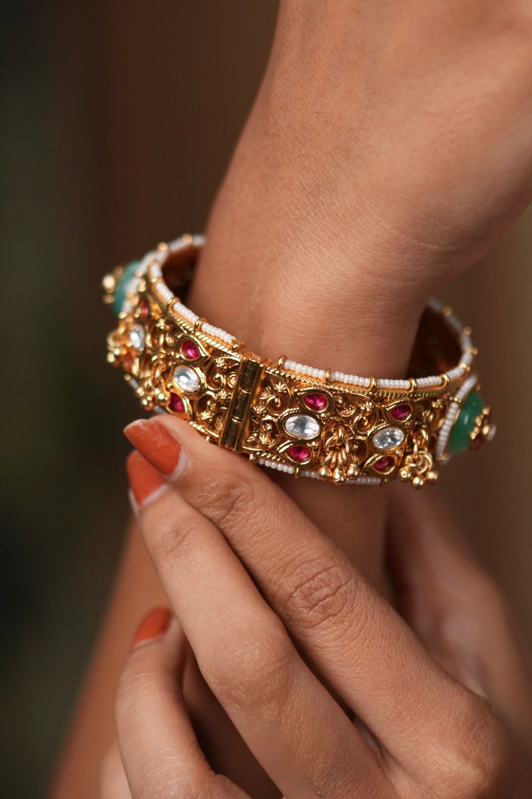 Mohana Traditional Gold Thick Bangle | Kada | Sone Pe Suhaga