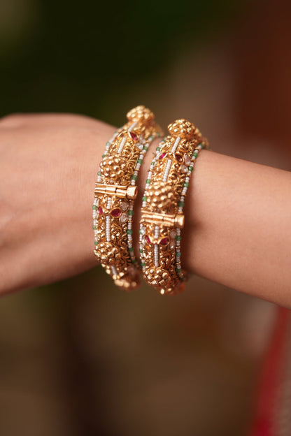 Jiva Gold Gokhru Style Pacheli Bangle | Kada | Sone Pe Suhaga