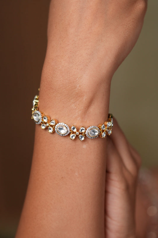 Vaidehi Uncut Diamond / Polki Modern Tennis Bracelet