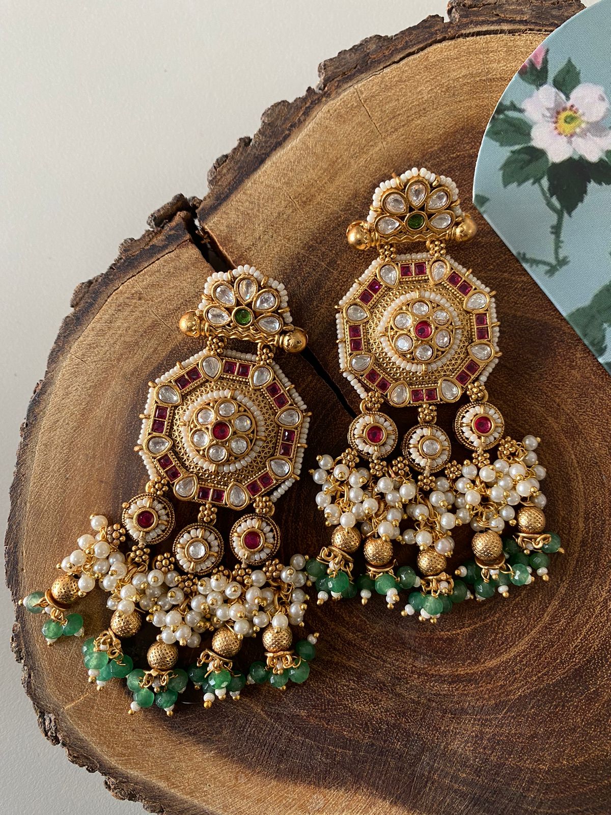 Leela Traditional Gold Oversized Indian Big Earring | Sone Pe Suhaga