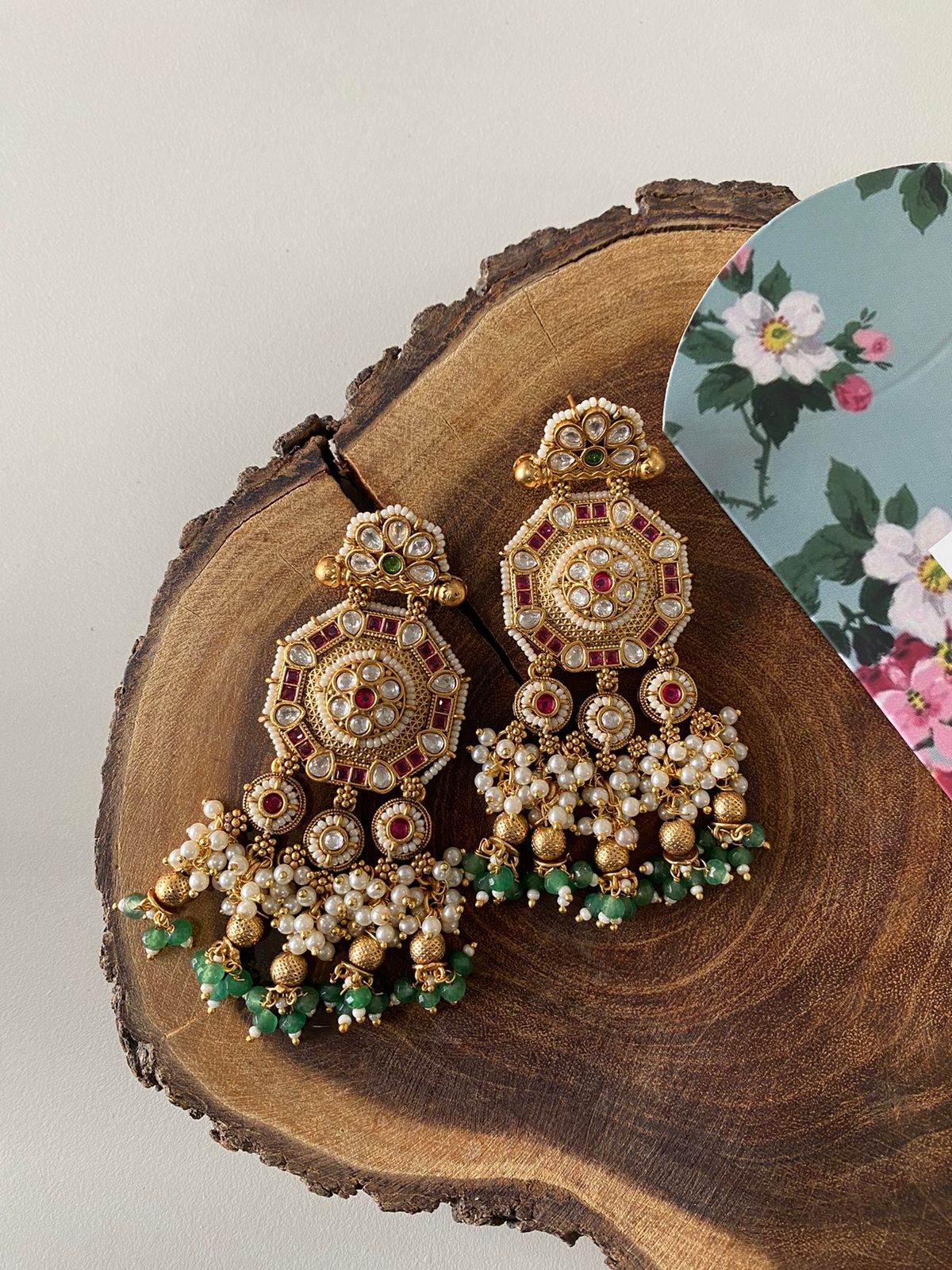 Leela Traditional Gold Oversized Indian Big Earring | Sone Pe Suhaga