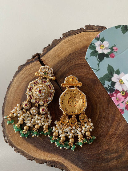 Leela Traditional Gold Oversized Indian Big Earring | Sone Pe Suhaga