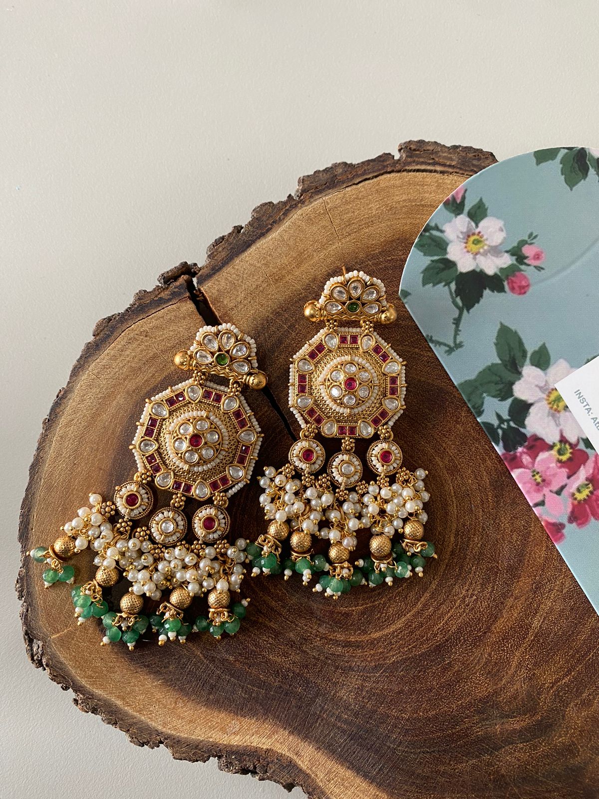 Leela Traditional Gold Oversized Indian Big Earring | Sone Pe Suhaga