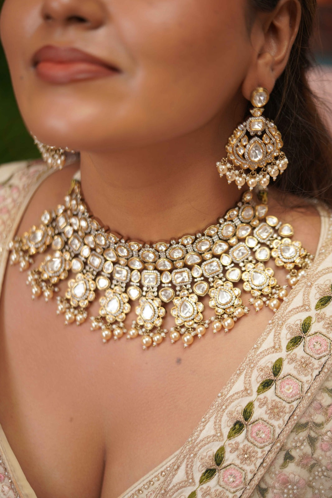 Classic Bridal Moissanite Choker Set