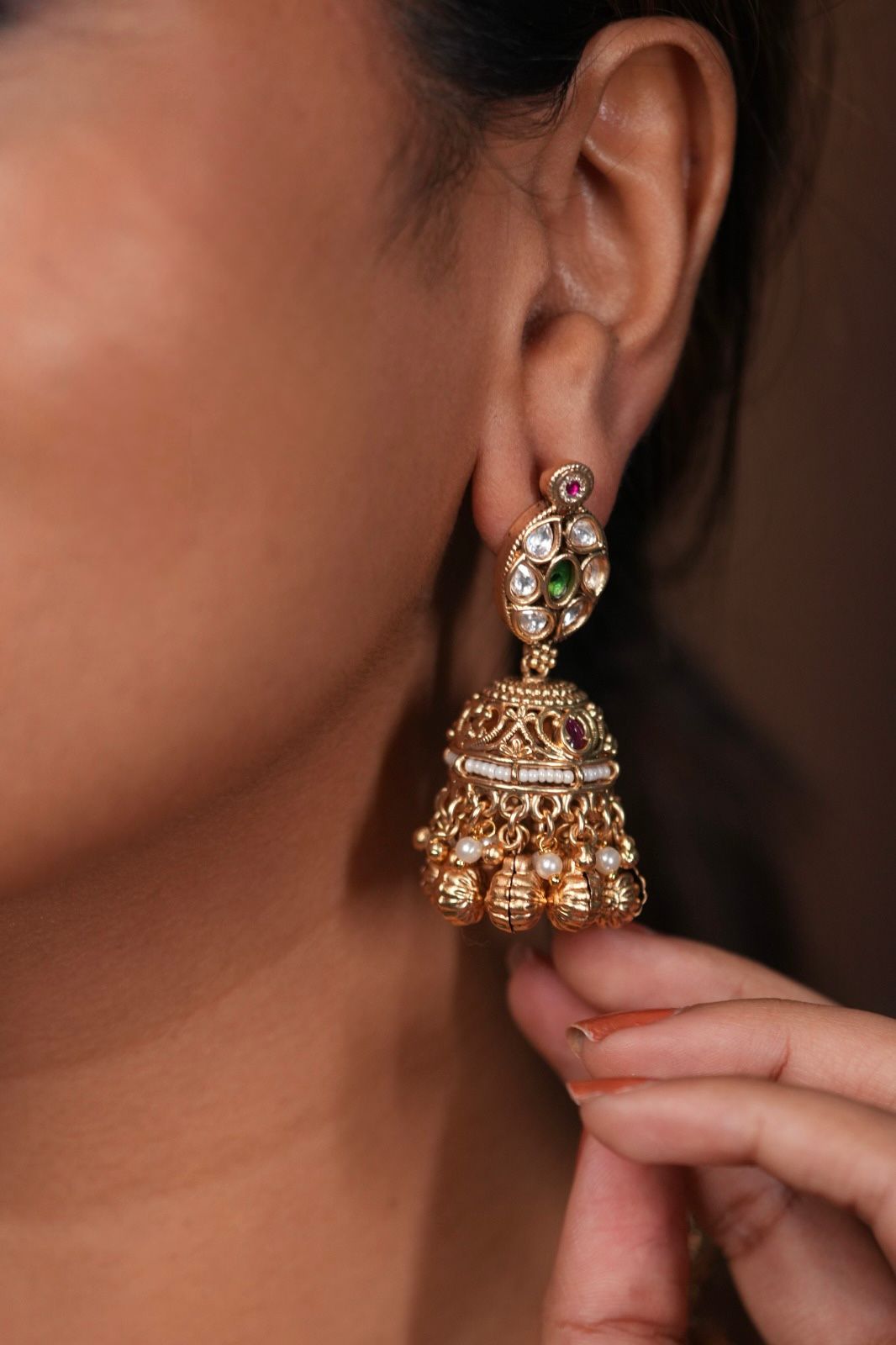 Rekha Gold Traditional Necklace Set | Sone Pe Suhaga