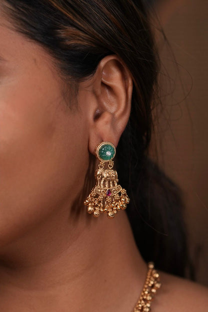 Rajwada Gold Traditional  Elephant Necklace Set | Sone Pe Suhaga