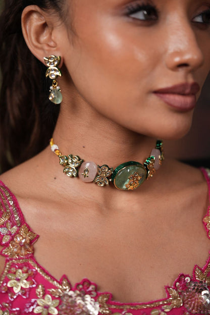 Mia Pastel IndoWestern Kundan  Choker Set