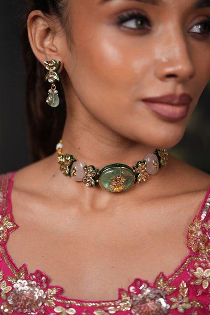 Mia Pastel IndoWestern Kundan  Choker Set