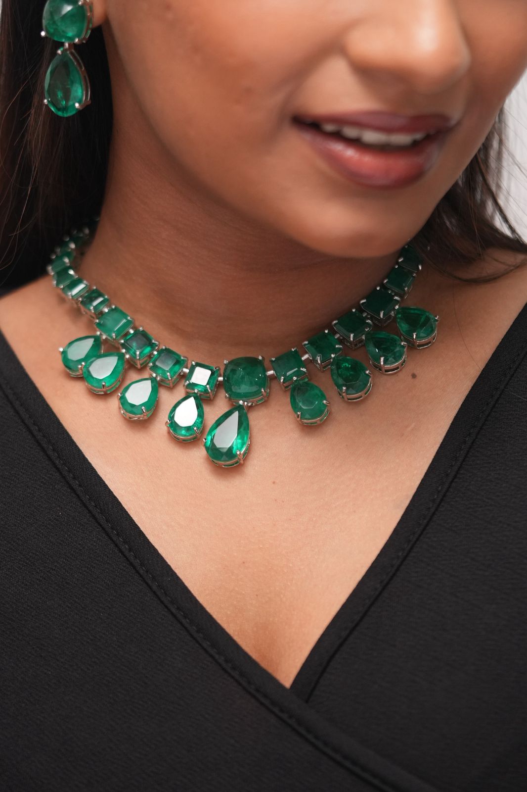 Powerplay Emerald Doublet Diamond set