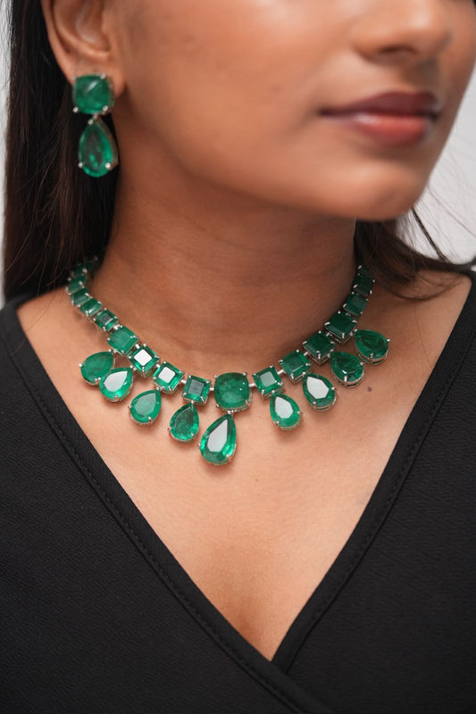 Powerplay Emerald Doublet Diamond set