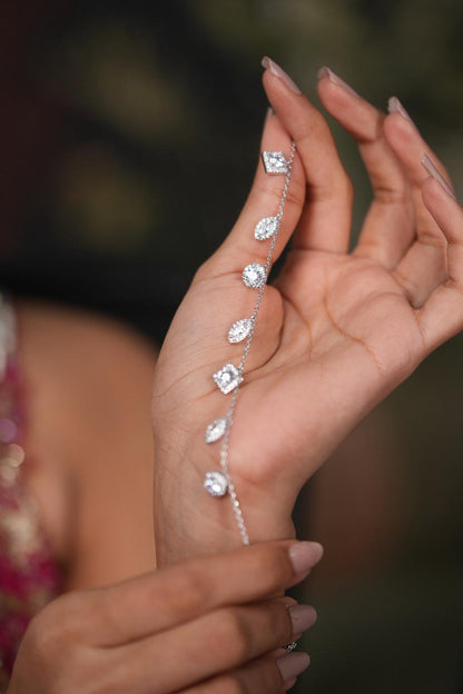 Dancing Multi Shaped Solitaire Diamond Tennis Bracelet