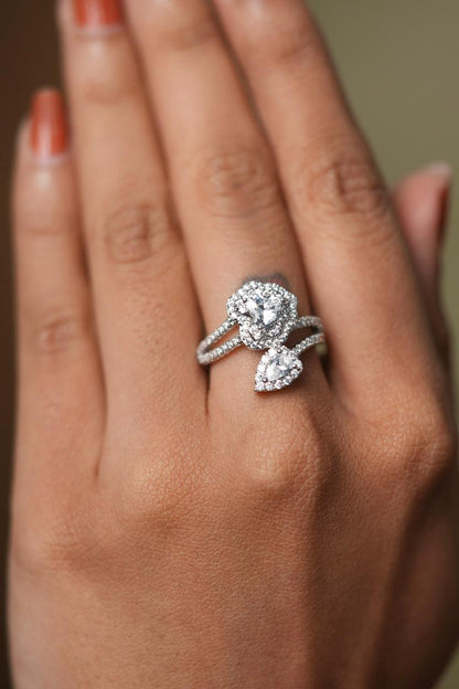 Heartfelt Wrap Diamond Solitaire Ring