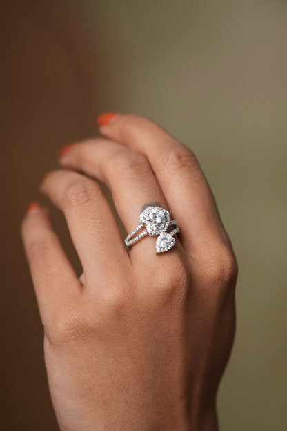Heartfelt Wrap Diamond Solitaire Ring