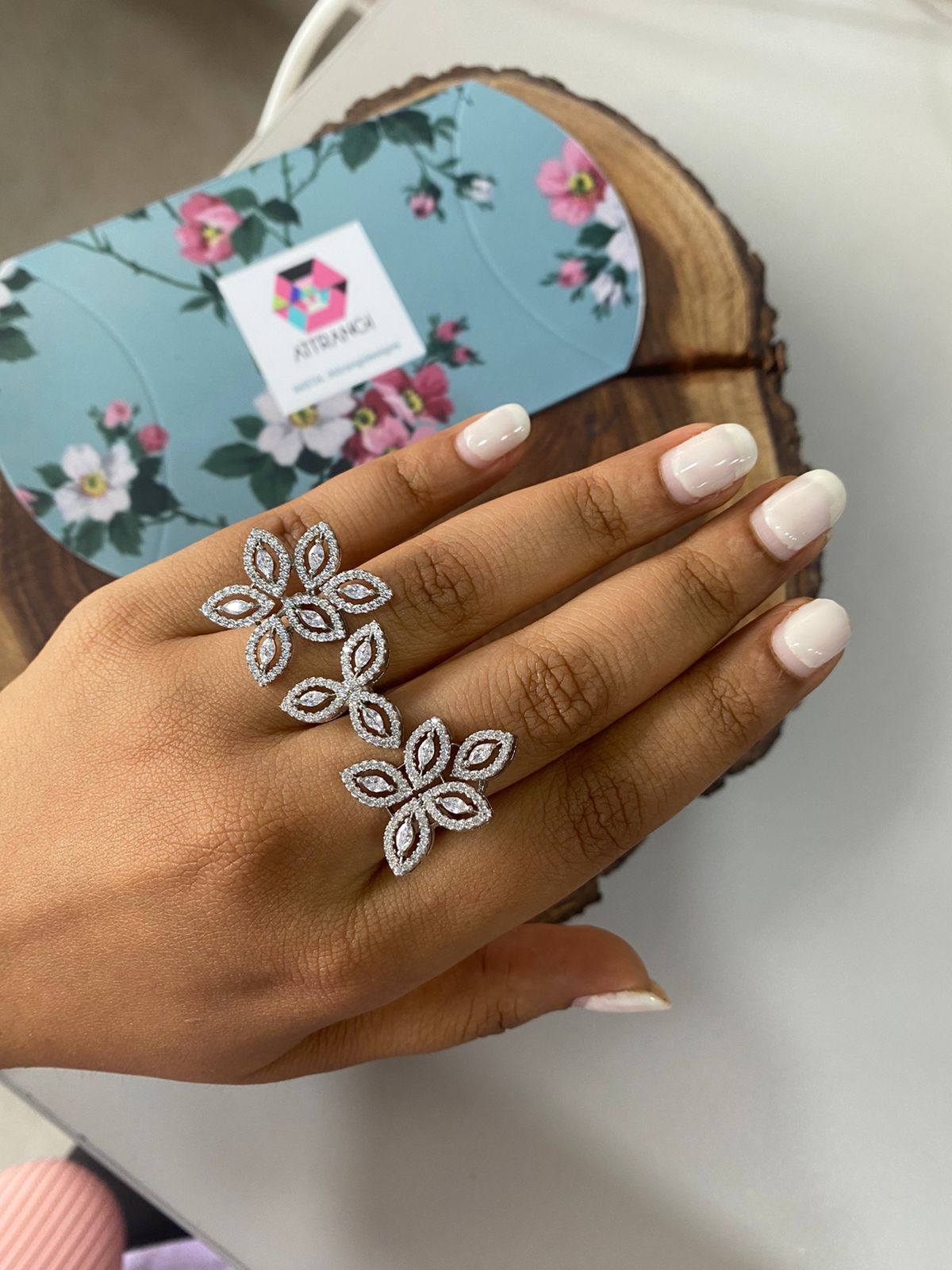 Flora 3 in 1 Diamond Cocktail Ring