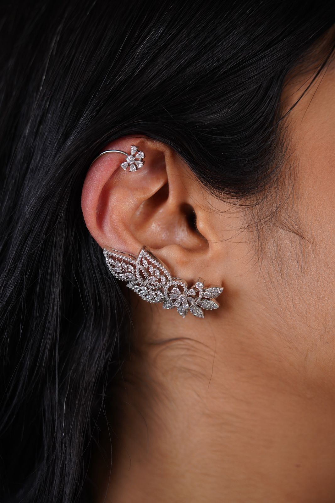 Ophelia Diamond Floral Earcuff Earring