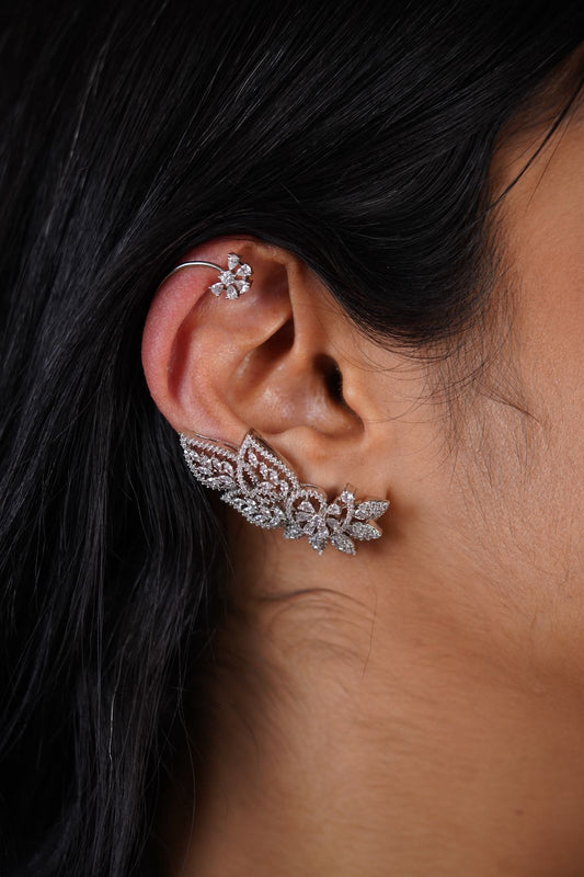 Ophelia Diamond Floral Earcuff Earring