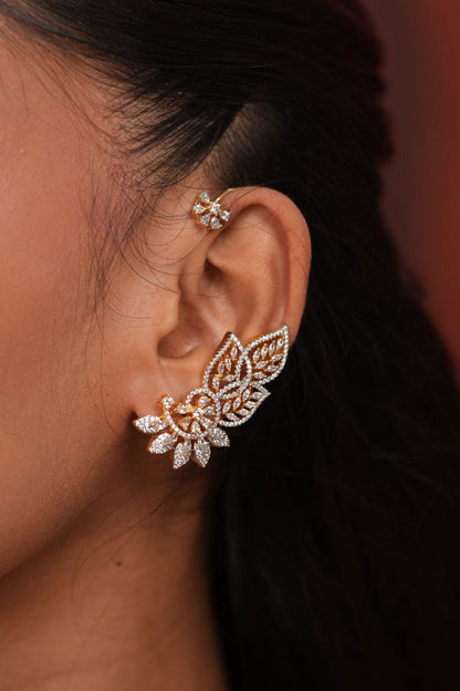 Ophelia Diamond Floral Earcuff Earring
