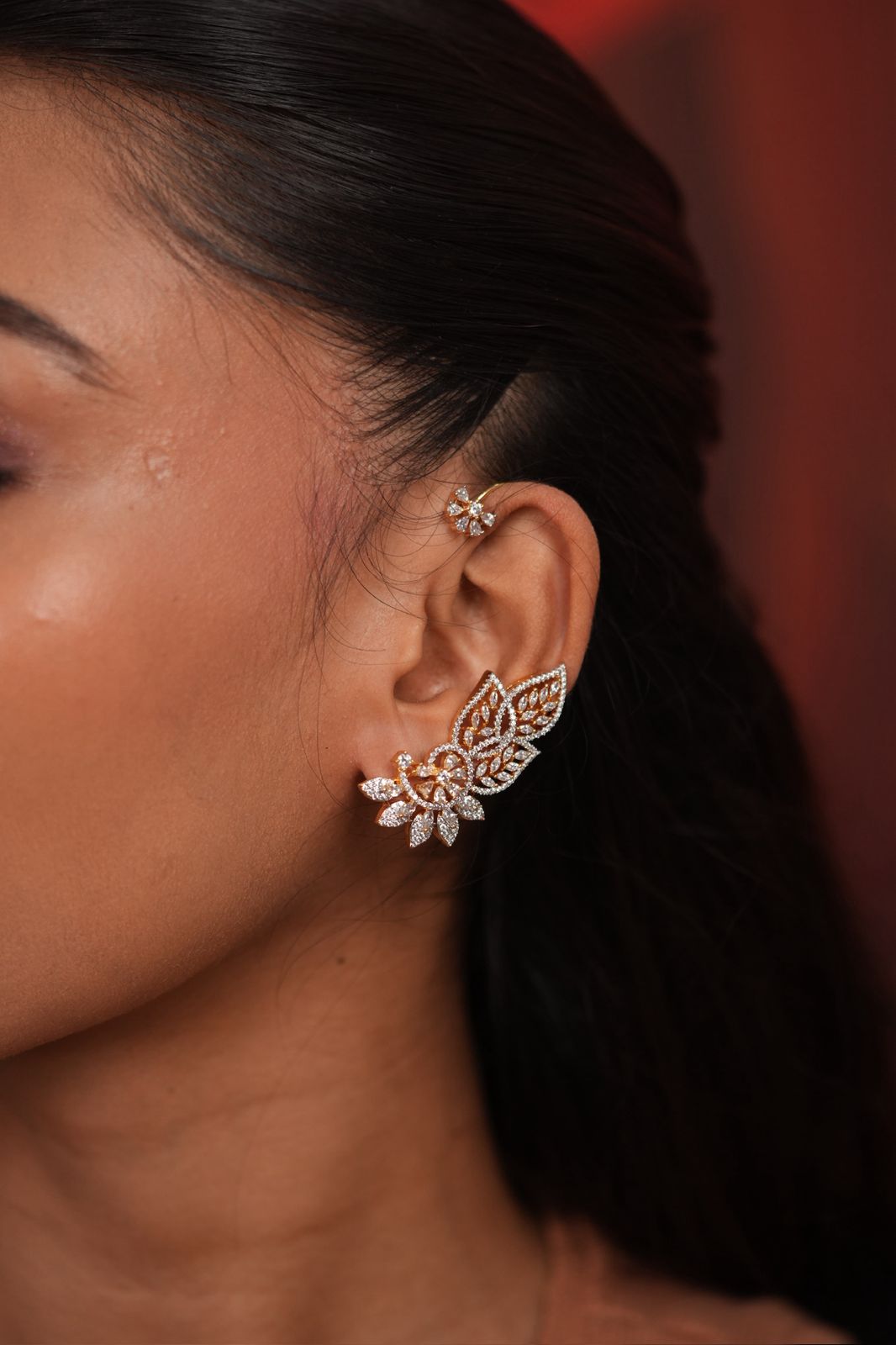 Ophelia Diamond Floral Earcuff Earring