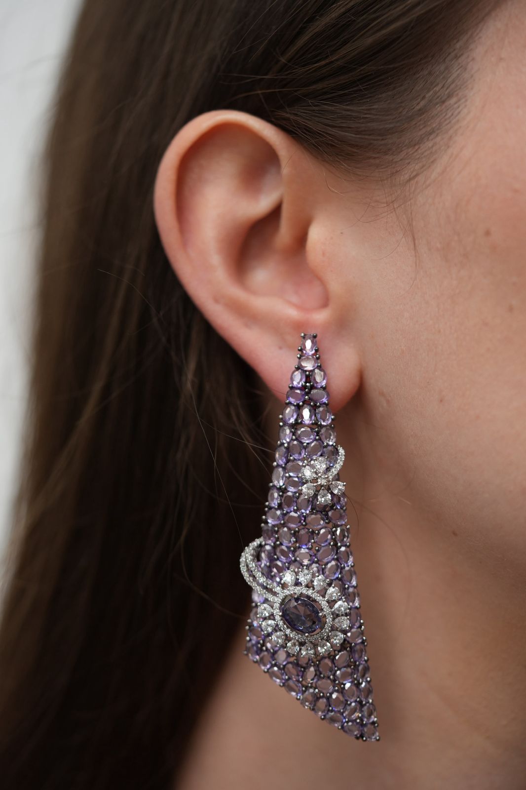 Purple Lace Overlay Diamond Designer Set