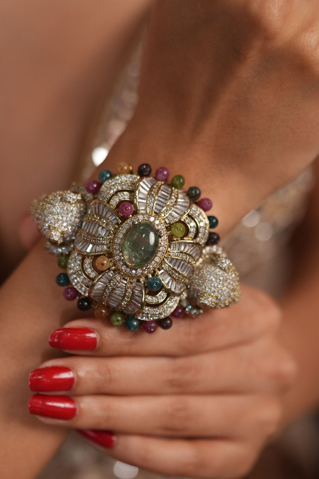 Abraar Sabhya Multicolour Statement Handcuff | Kada