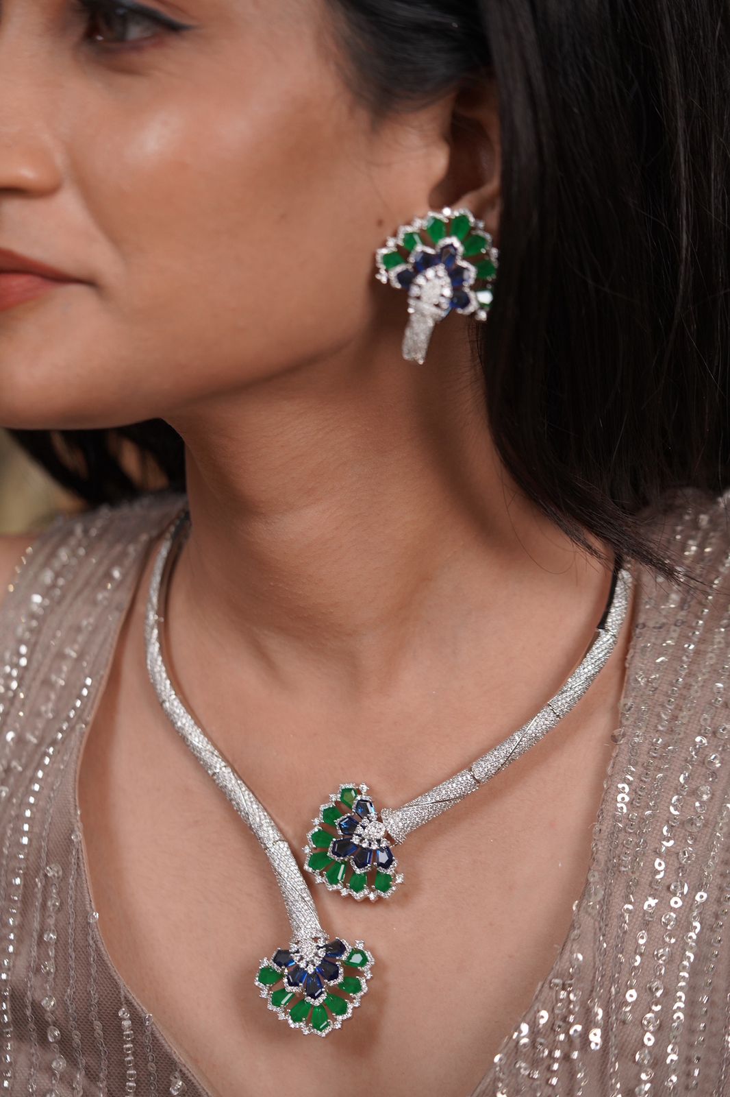 Glimara Diamond Designer Hasli Set