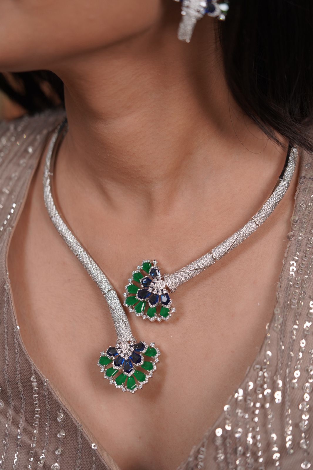 Glimara Diamond Designer Hasli Set