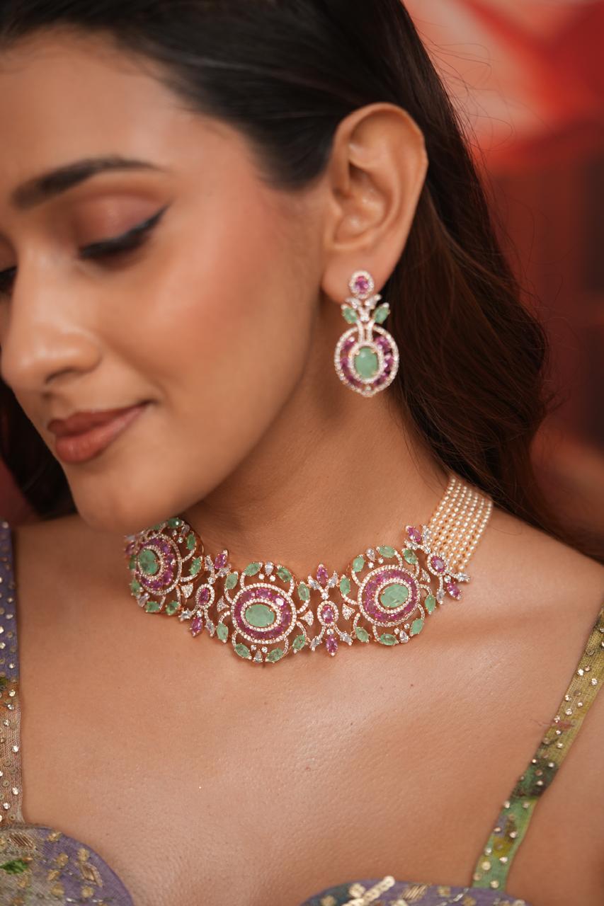 Emerald Rose Bloom Diamond Pastel Set | Enchanted Garden