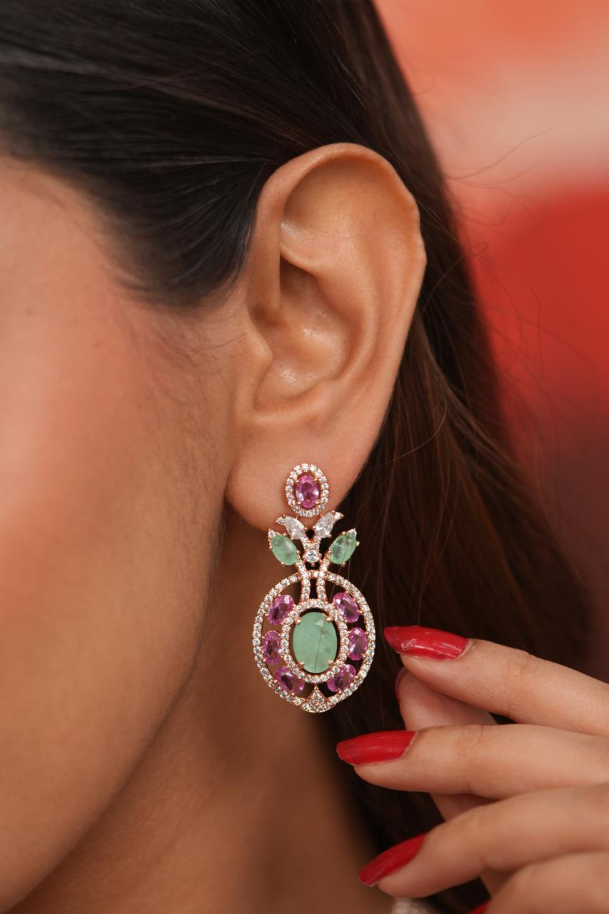 Emerald Rose Bloom Diamond Pastel Set | Enchanted Garden