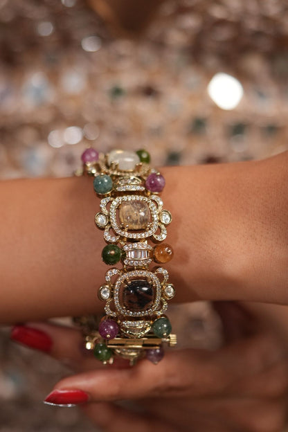Sabhya Bijooriya Multicolour Gemstone Kada | GemZ