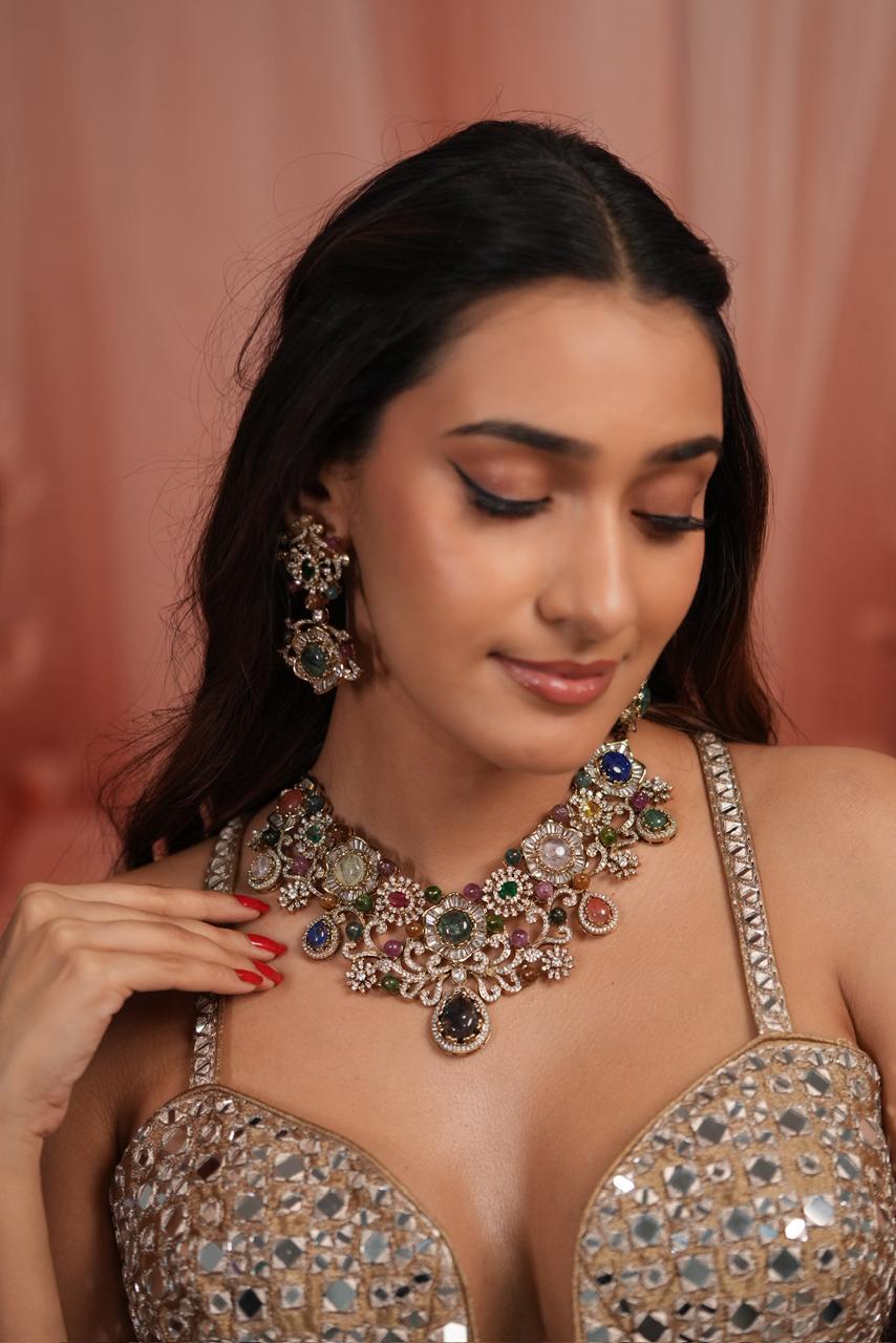 PRE - ORDER Bijooriya Sabhya Big Designer Multicolour Set | GemZ