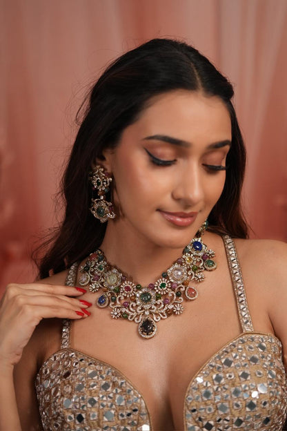 PRE - ORDER Bijooriya Sabhya Big Designer Multicolour Set | GemZ