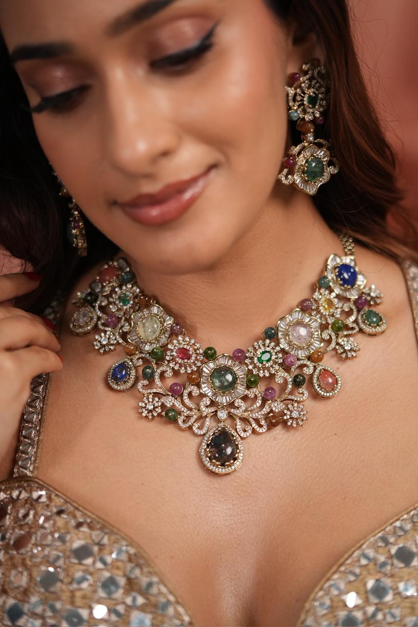 PRE - ORDER Bijooriya Sabhya Big Designer Multicolour Set | GemZ