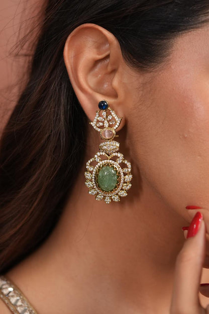 Jiva Multicoloured Sabhya Designer Earrings | GemZ
