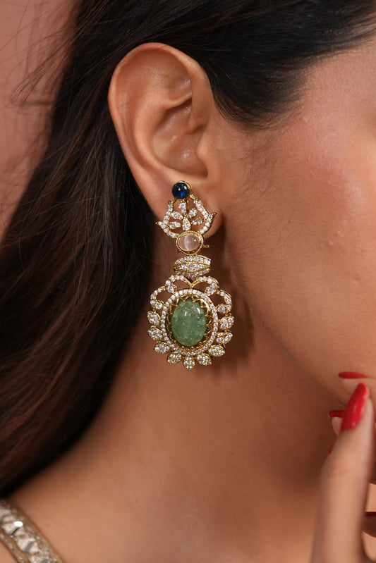 Jiva Multicoloured Sabhya Designer Earrings | GemZ