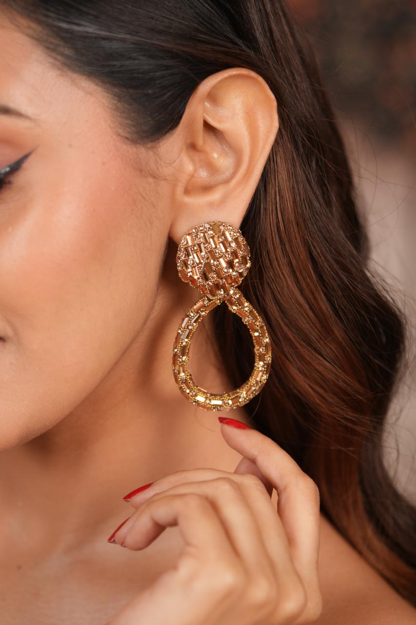The Dubai Bling Western Party Wear Earrings