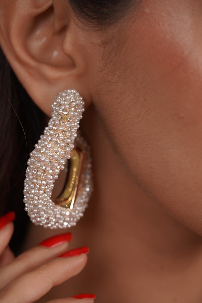 Pearly Afterparty Pearl Hoop  Earrings