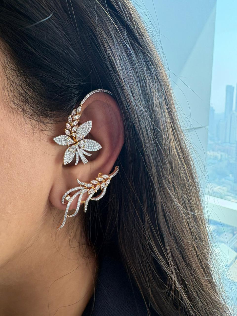 Florale Diamond Dreamy Earcuff Earrings
