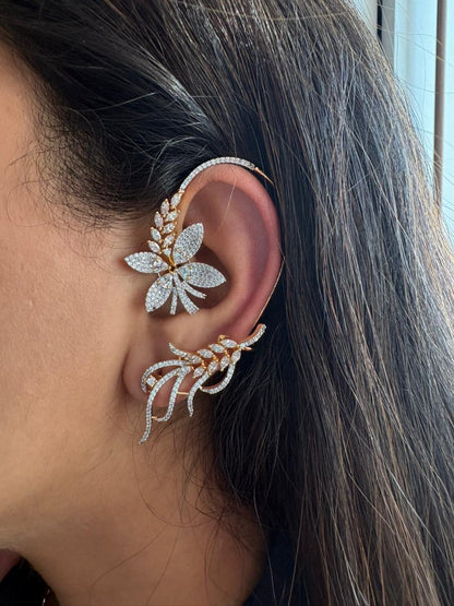 Florale Diamond Dreamy Earcuff Earrings