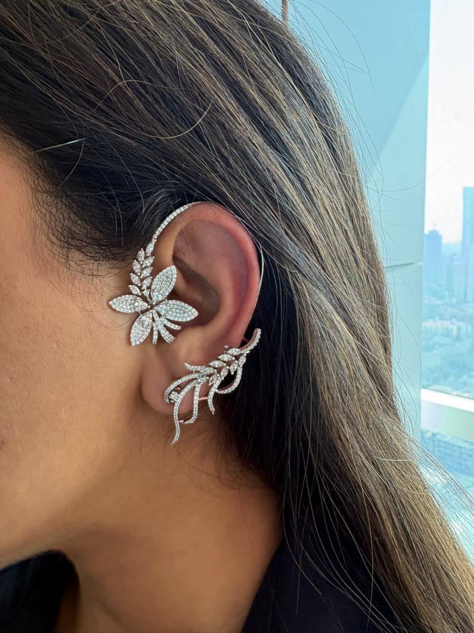 Florale Diamond Dreamy Earcuff Earrings