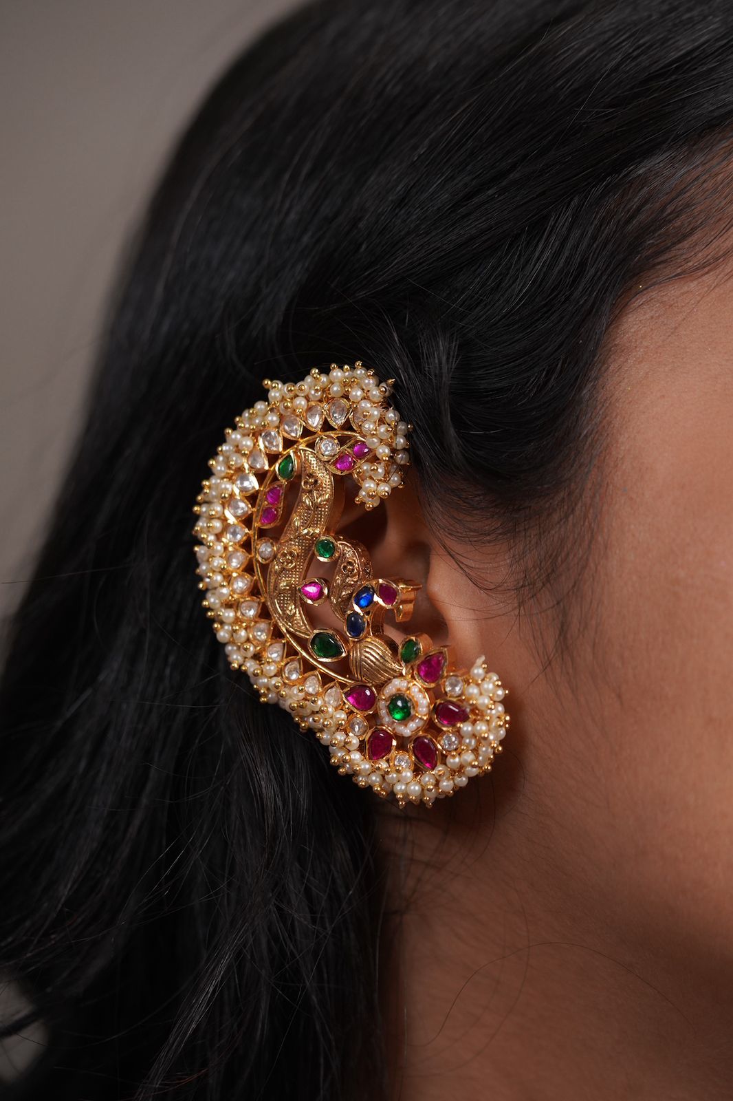 Sarang Polki Indian statement Earcuff Earring