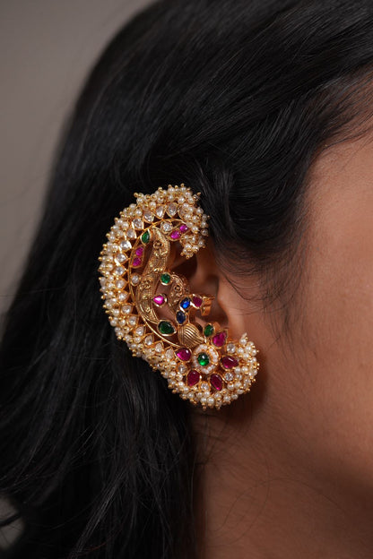 Sarang Polki Indian statement Earcuff Earring