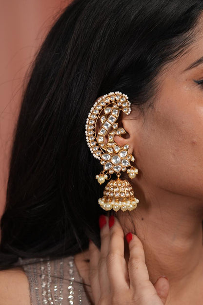 Barse Phool Big Polki Indian Earcuff Jhumka