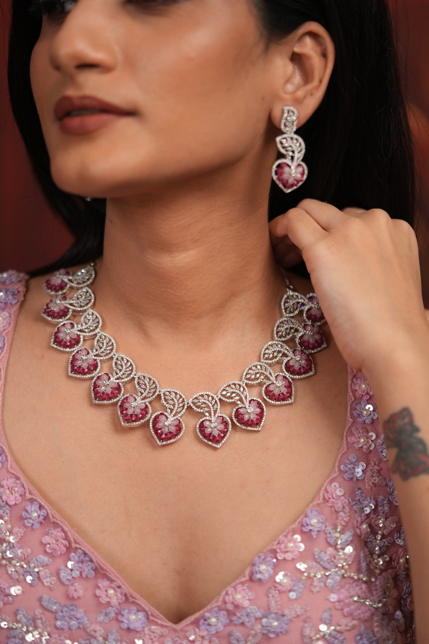Princess Amorette Pastel Beaded Diamond Necklace Set | LaLa Land 2.0