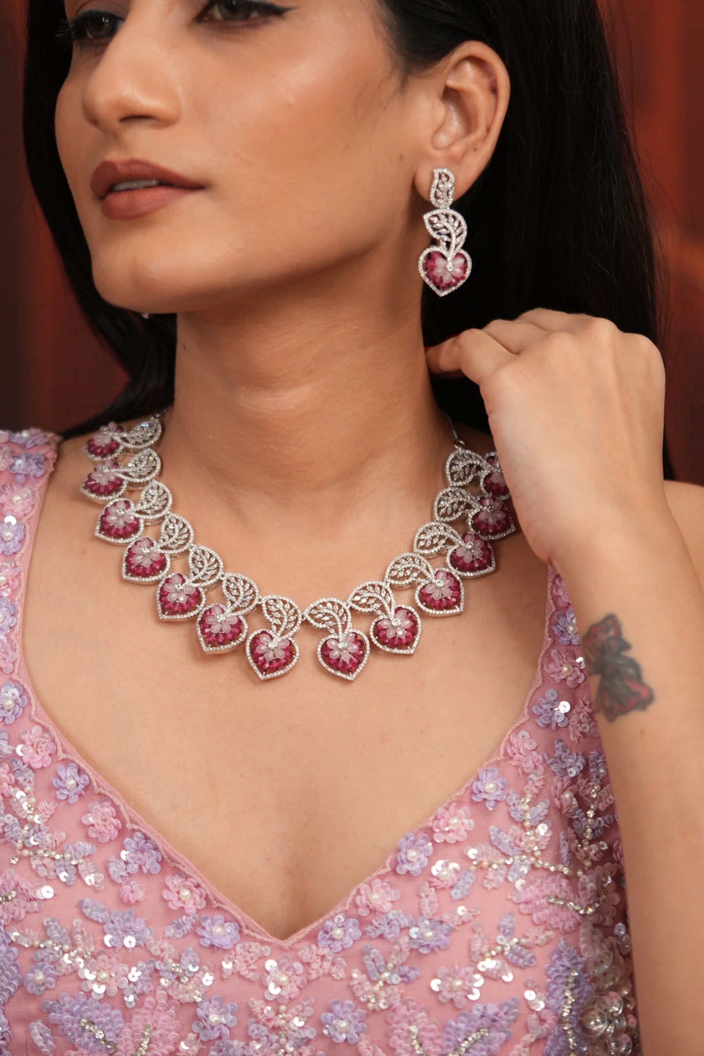 Princess Amorette Pastel Beaded Diamond Necklace Set | LaLa Land 2.0