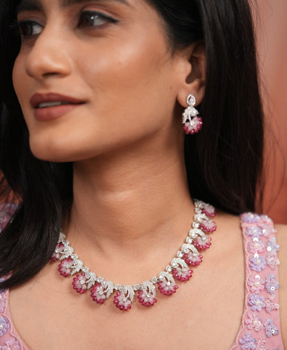 Elowen Pastel Beaded Diamond Necklace Set | LaLa Land 2.0