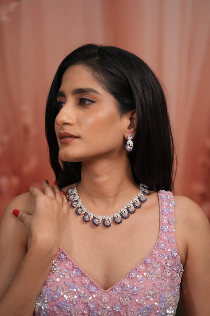 Elowen Pastel Beaded Diamond Necklace Set | LaLa Land 2.0