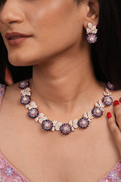 Florielle Pastel Beaded Diamond Necklace Set | LaLa Land 2.0